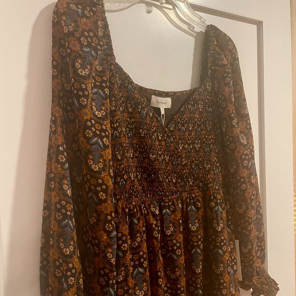 Small bohme Brown Floral Bohemian Maxi Dress (NEVER WORN) - Picture 2 of 7